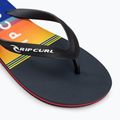 Men's Rip Curl Breaker Open Toe flip flops 1163 black and orange 19XMOT 7