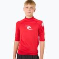 Rip Curl Lycra Brand Wave UPF red children's swim shirt