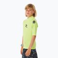 Rip Curl Brand Wave UPF Rash Vest children's swim shirt lime 4