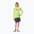 Rip Curl Brand Wave UPF Rash Vest children's swimming longsleeve lime 2