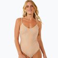 Women's Rip Curl Premium Cheeky light brown one-piece swimsuit 5