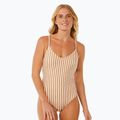 Women's Rip Curl Premium Cheeky light brown one-piece swimsuit 7