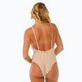 Women's Rip Curl Premium Cheeky light brown one-piece swimsuit 8