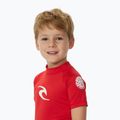 Rip Curl Brand Wave UPF red children's swim shirt 4