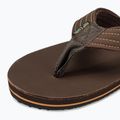 Men's Rip Curl Revival Leather Open Toe flip flops brown 7