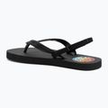 Rip Curl Wetty Fade Bloom washed black children's flip flops 3