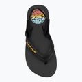 Rip Curl Wetty Fade Bloom washed black children's flip flops 5