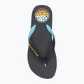 Men's Rip Curl Wetty Fade Bloom washed black flip flops 5