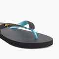 Men's Rip Curl Wetty Fade Bloom washed black flip flops 7