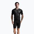 Men's triathlon suit 2XU Aero Hex Sleeved black/white 2