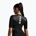 Women's triathlon suit 2XU Aero Hex Sleeved black/white 4