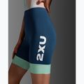 Women's triathlon suit 2XU Aero Hex Sleeved jelly mint/majol 8