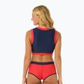 Rip Curl Coco Short Sleeve Vest swimsuit top red/dark blue 3