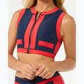 Rip Curl Coco Short Sleeve Vest swimsuit top red/dark blue 5