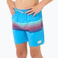 Rip Curl Surf Revival Volley blue paint children's swim shorts 4