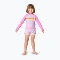 Rip Curl children's swimming longsleeve Rainbow Tide Rash Vest bright pink 2