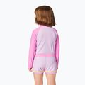Rip Curl children's swimming longsleeve Rainbow Tide Rash Vest bright pink 3