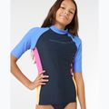 Children's Rip Curl Block Party Rash Vest swim shirt navy 4