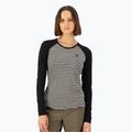 Women's thermal active sweatshirt Mons Royale Icon Raglan mr stripe/black
