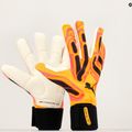 PUMA Ultra Ultimate Hybrid sunset glow/sun stream/puma black goalkeeper gloves 8
