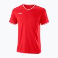 Men's Wilson Team II High V-Neck Tennis Shirt Red WRA794103