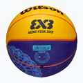 Children's basketball Wilson Fiba 3X3 Mini Paris 2004 blue/yellow size 3 5