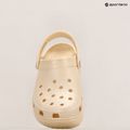 Crocs Classic Shimmer Platform Clog vanilla women's slides 10