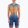 Women's triathlon suit Synergy Pro Sleeveless Racerback Trisuit orange wave