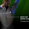 Men's Rip Curl Omega 5/3 mm GB B/Zip 70 grey-blue swimming wetsuit 113MFS 4