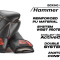 DBX BUSHIDO "Hammer - Red" Muay Thai boxing gloves black/red 20