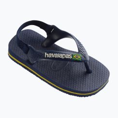 Havaianas Baby Brasil Logo II navy blue / citrus yelloew children's sandals