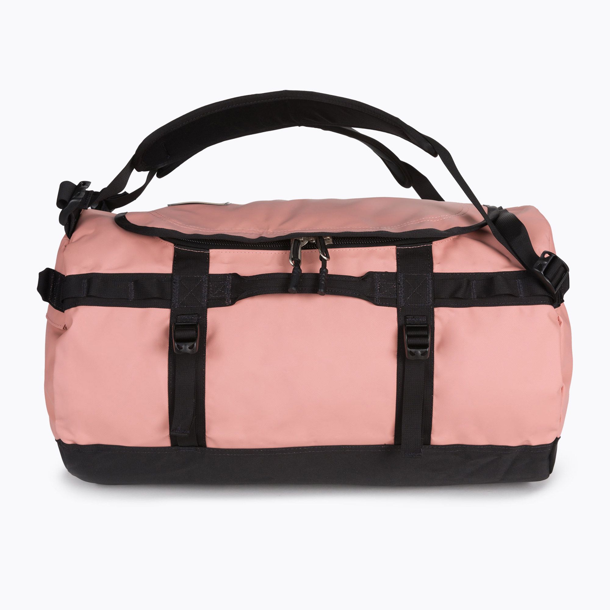 North face duffel bag small pink best sale