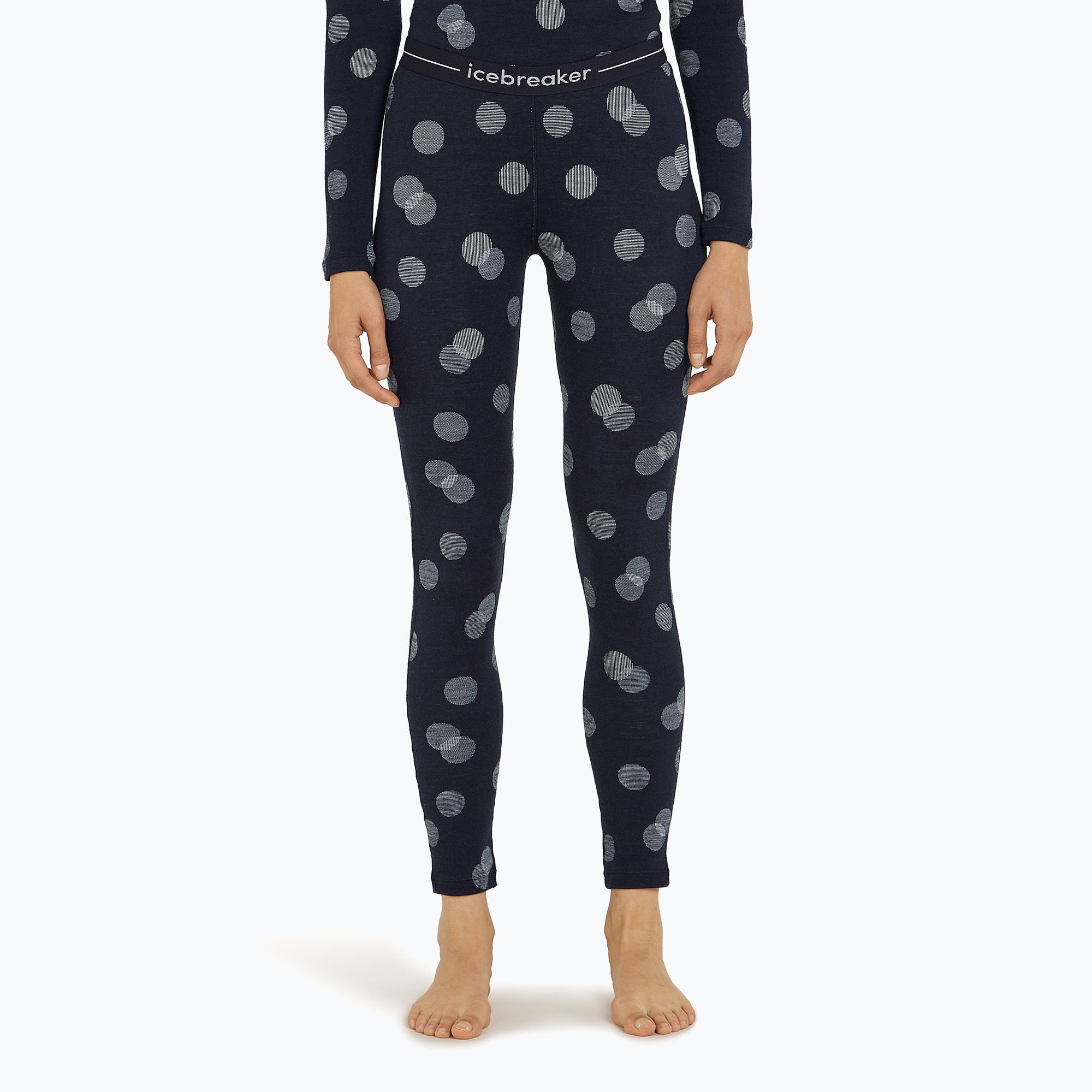 Icebreaker women's thermal trousers Merino 260 Vertex Fall Flakes midnight navy/ snow/j (M)