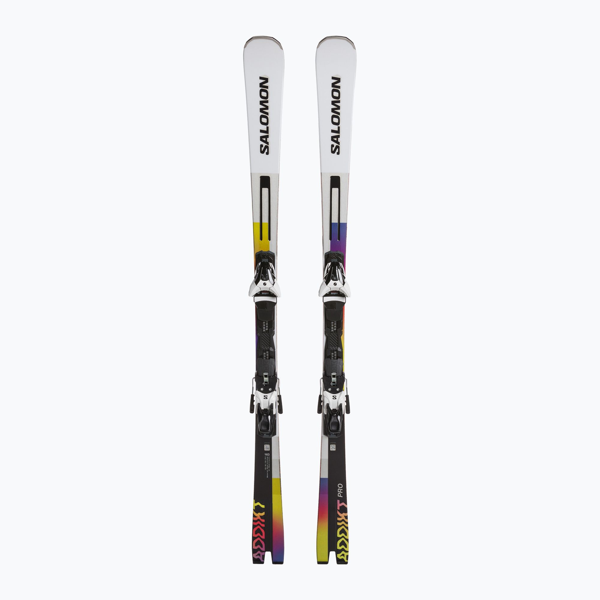 Salomon Addikt Pro + Z12 GW downhill skis white/black/safety