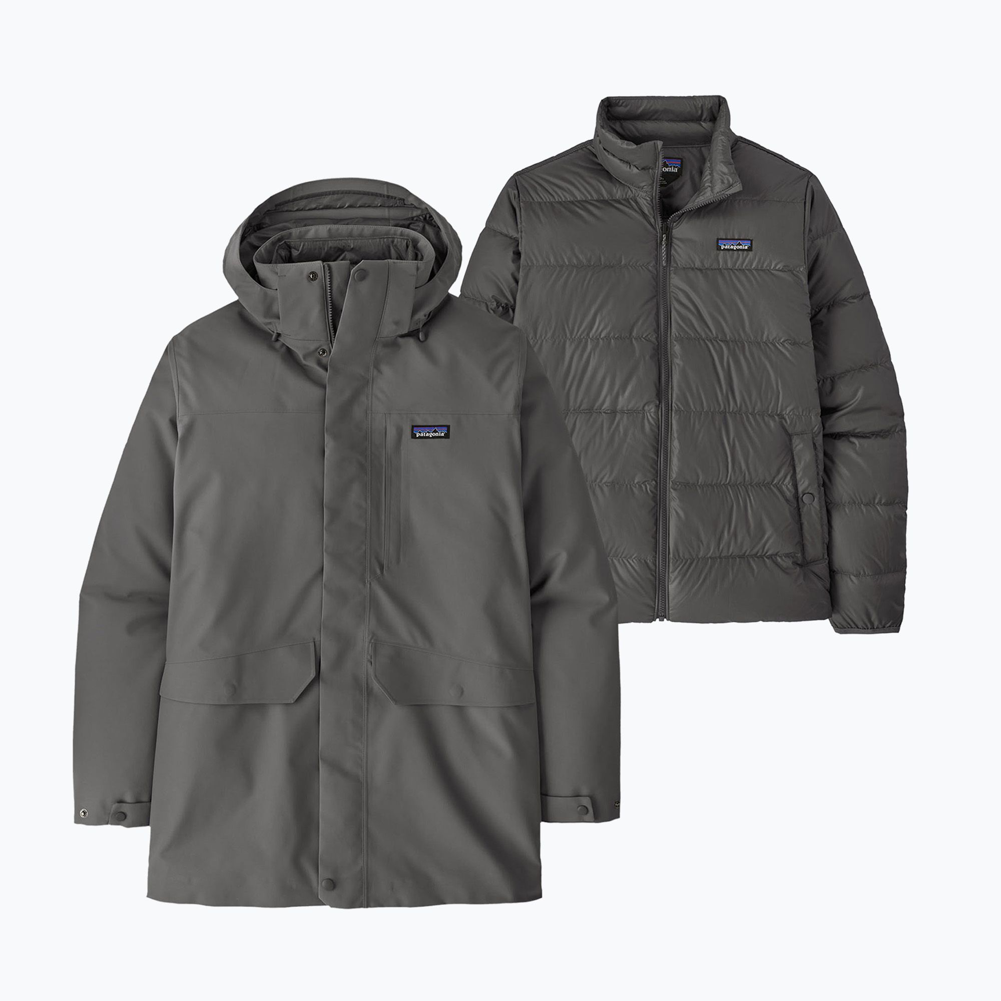 【3X1/スリーバイワン】 PARKA CROP ジャケット Men's 3in1 jacket Patagonia Tres 3-in-1 Parka forge grey (28389