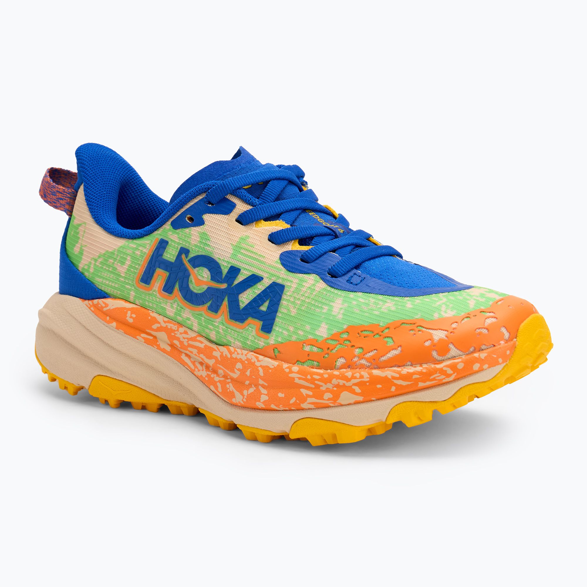 HOKA Speedgoat 6 ultramarine/electric lime children's running shoes (36 2/3 EU)