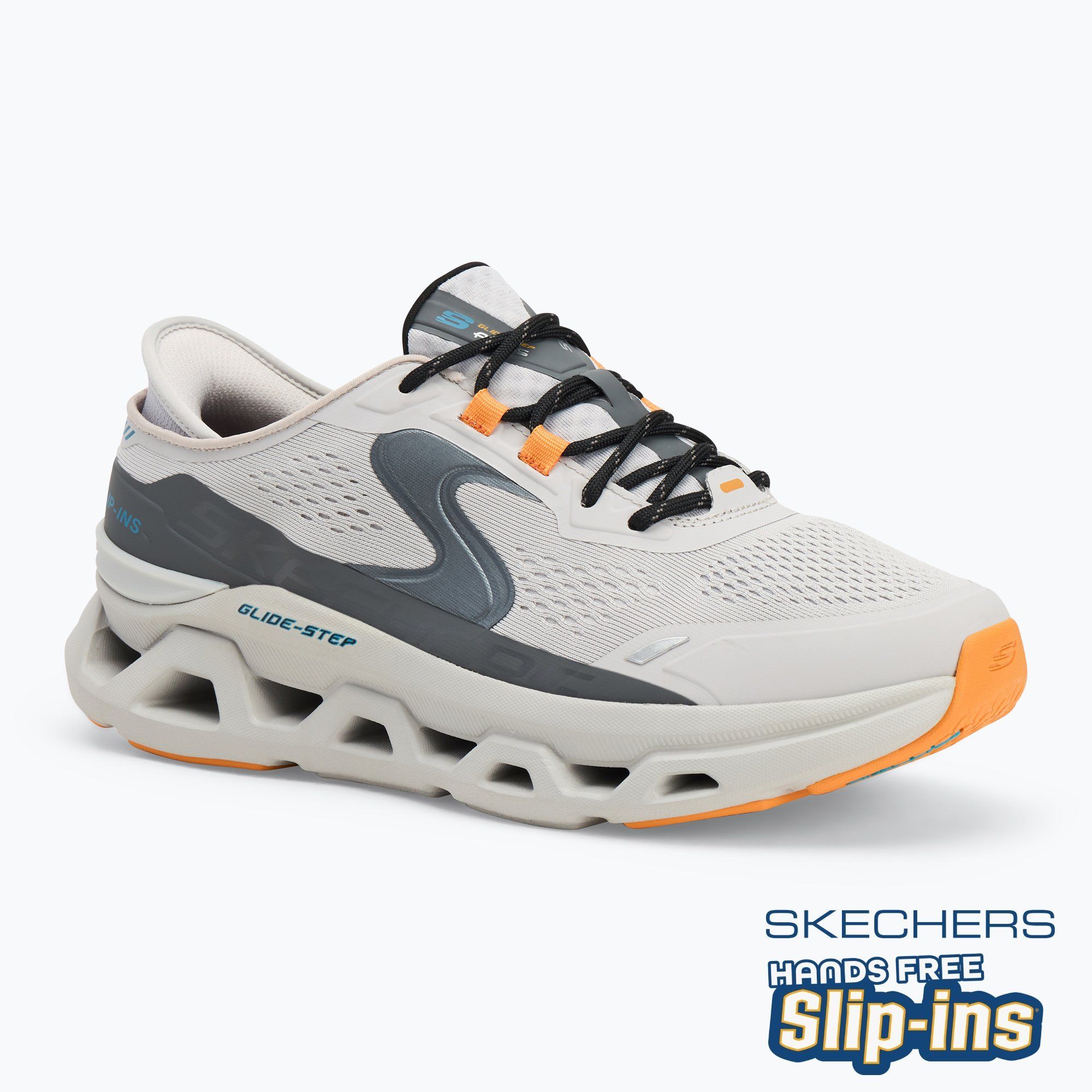 SKECHERS Glide Step Altus men's shoes gray/orange (232921 GYCC