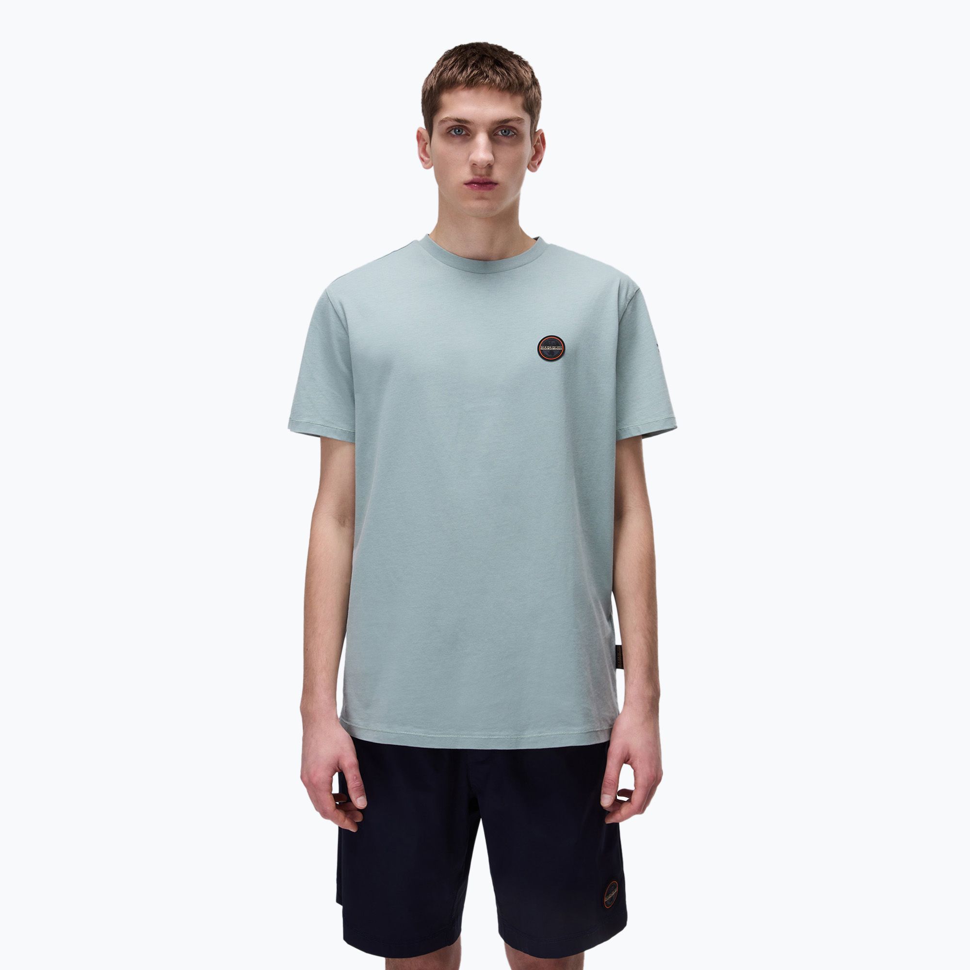 Men's T-shirt Napapijri S-Badge green mil G1X (M)