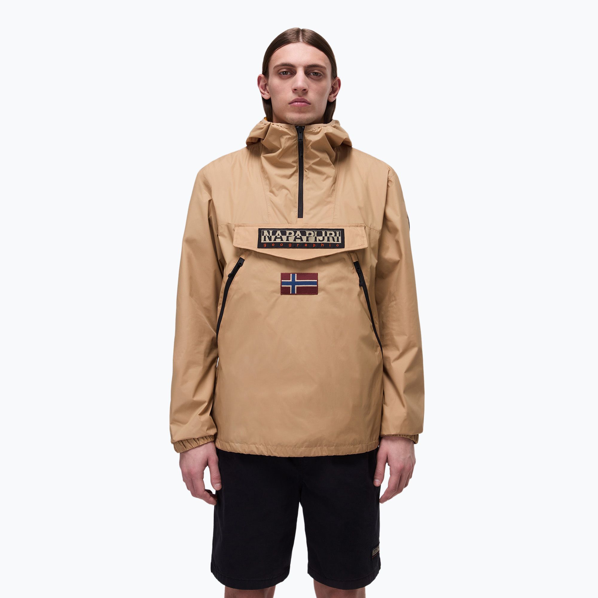Men's rain jacket Napapijri Rainforest WB PKT V2 tannin N1Q (S)