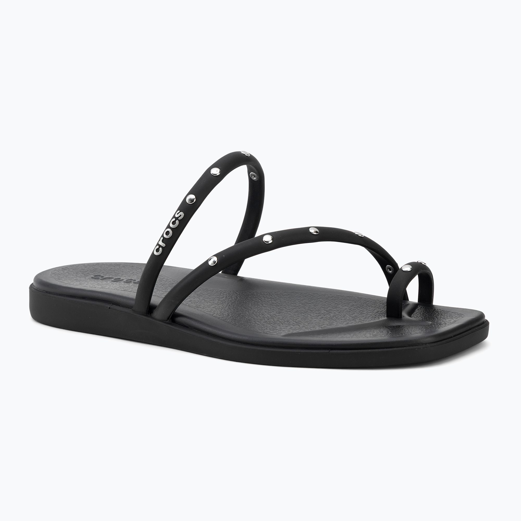 Women's slides Crocs Miami Studded Toe Loop black (211447-001