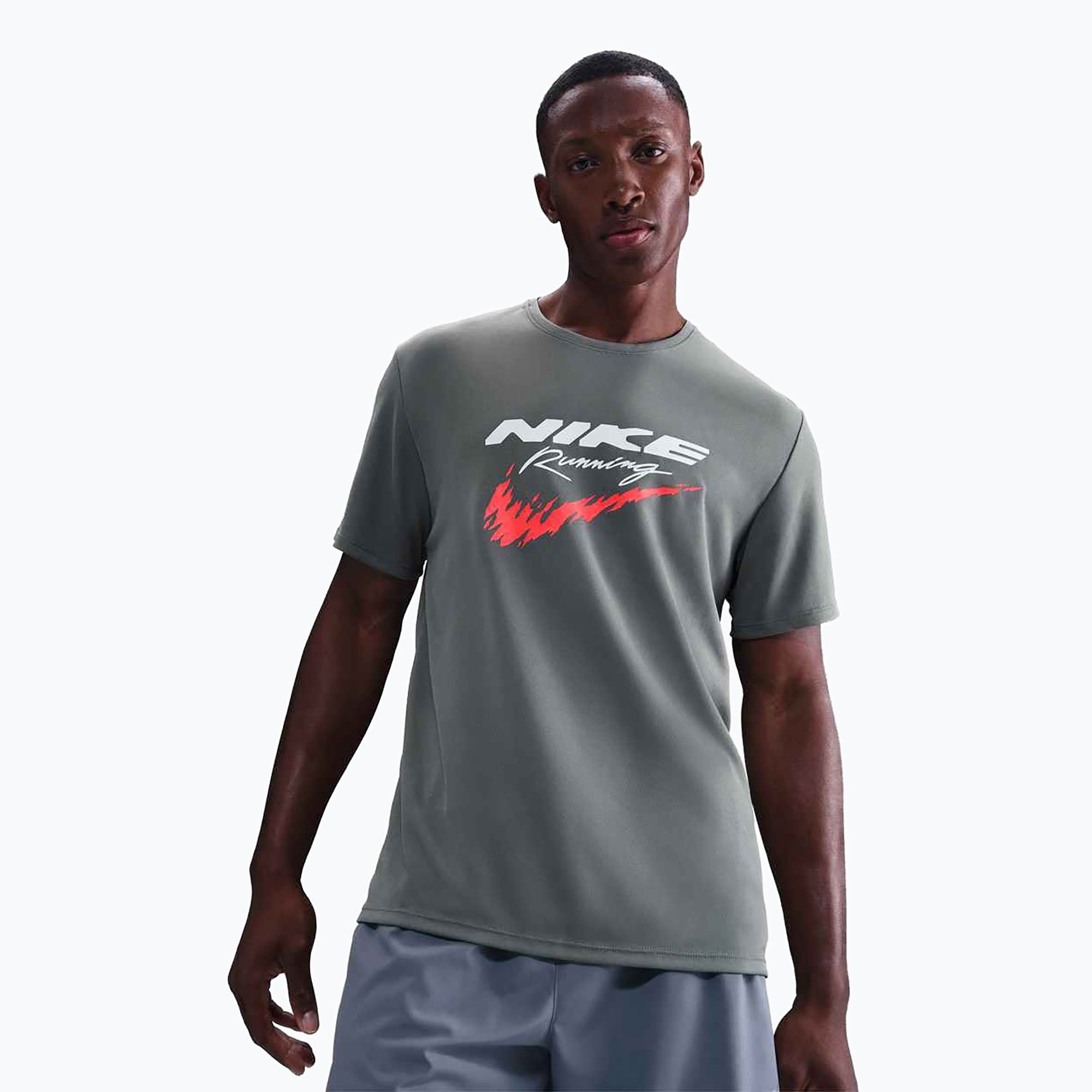 grey nike miler top