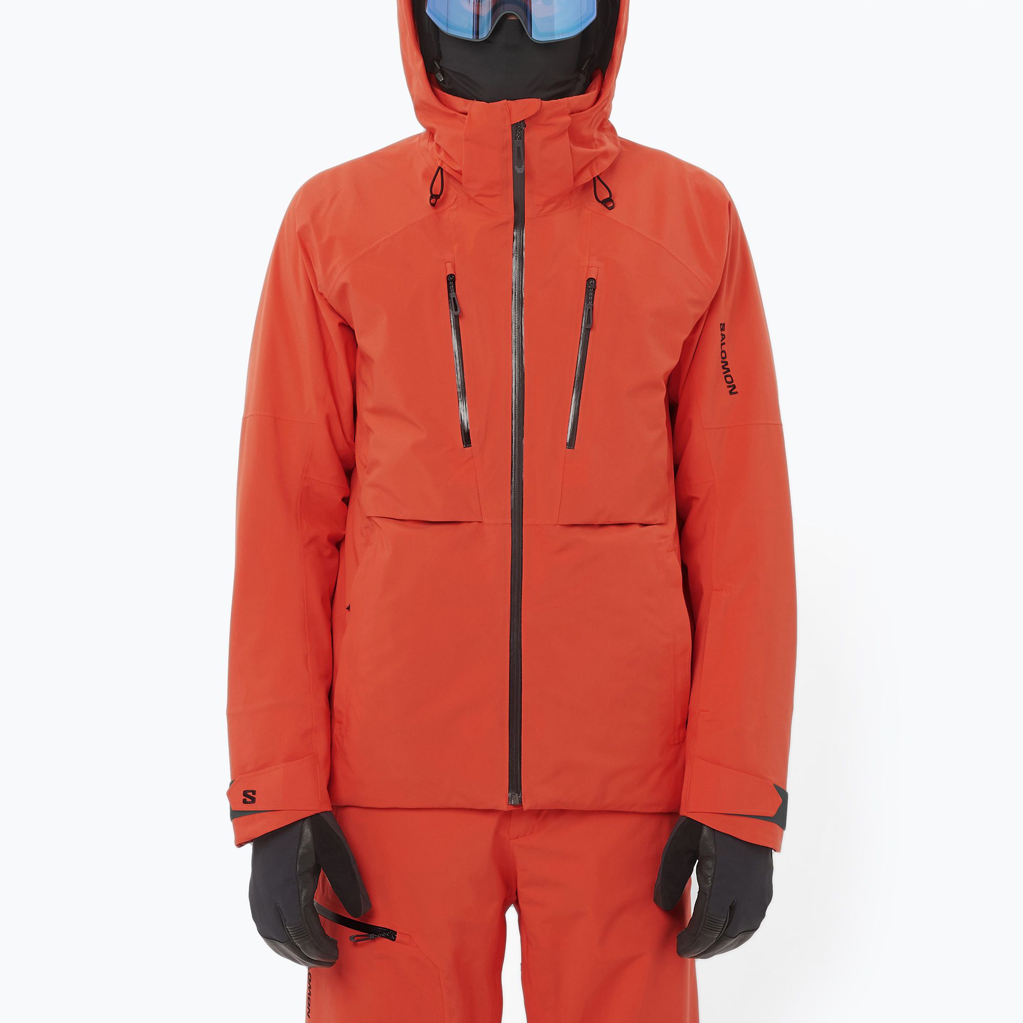Men's ski jacket Salomon Brilliant 2.0 cherry tomato (LC2635100