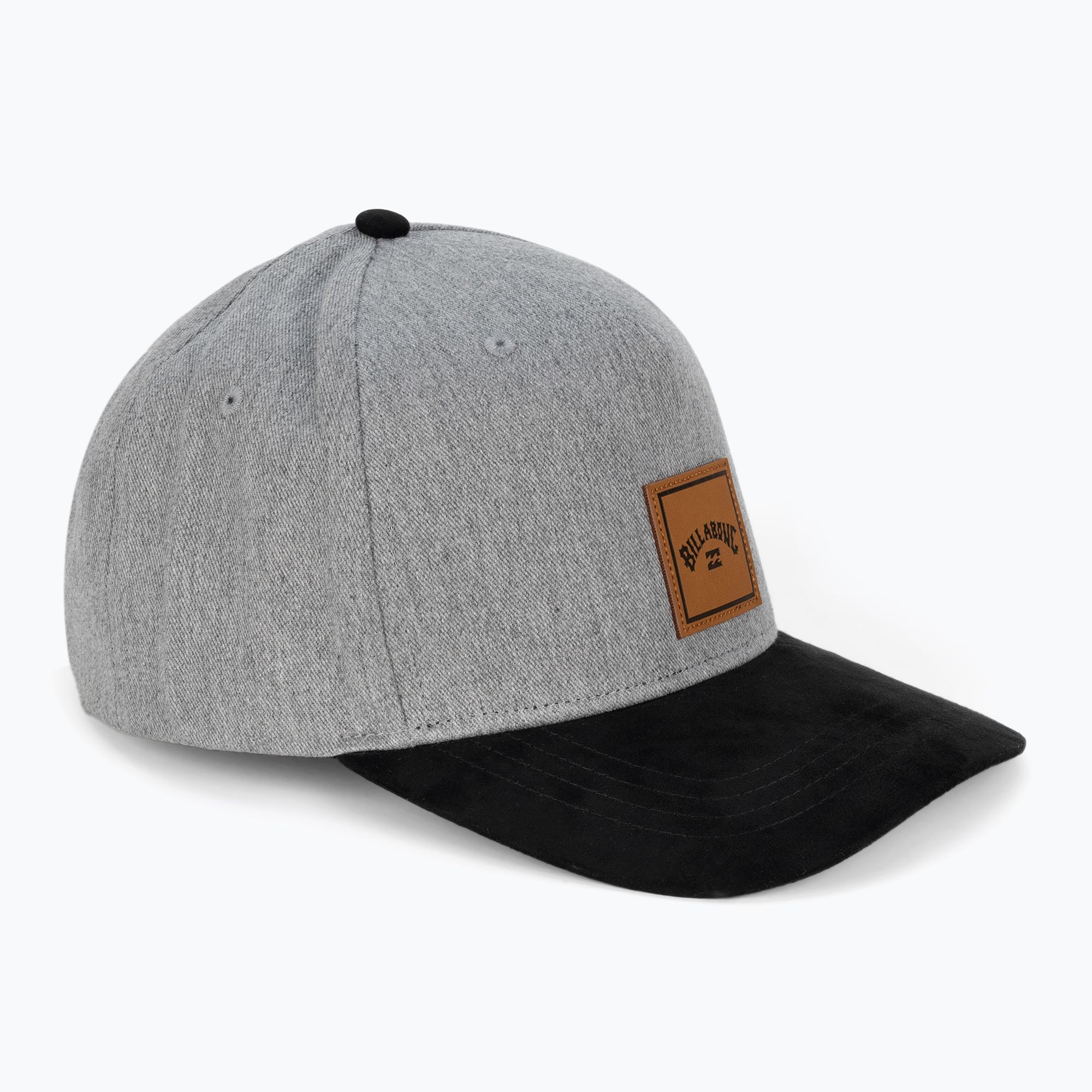 Men\'s heather Stacked baseball Billabong Snapback grey cap