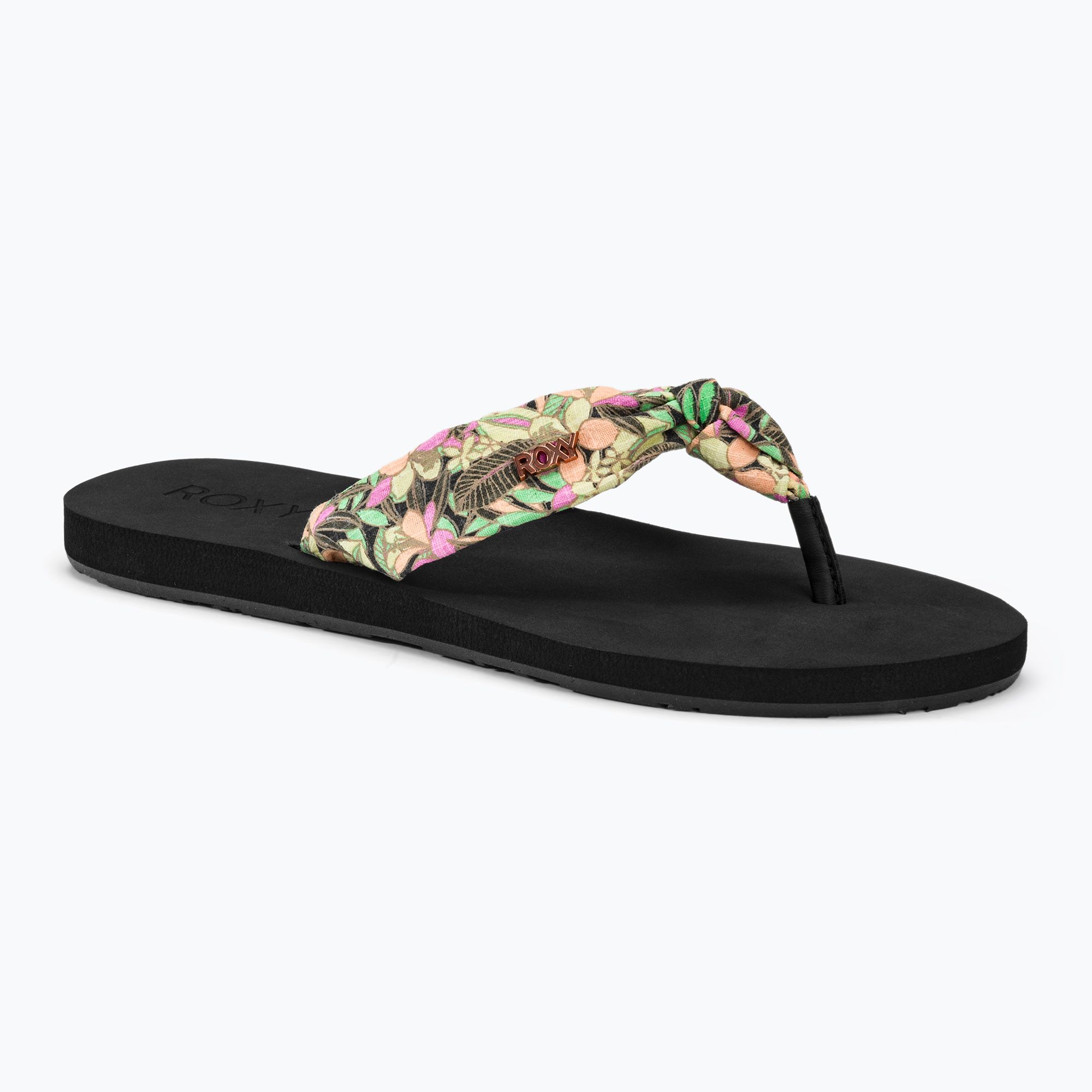ROXY Paia V women's flip flops black/pink/soft lime
