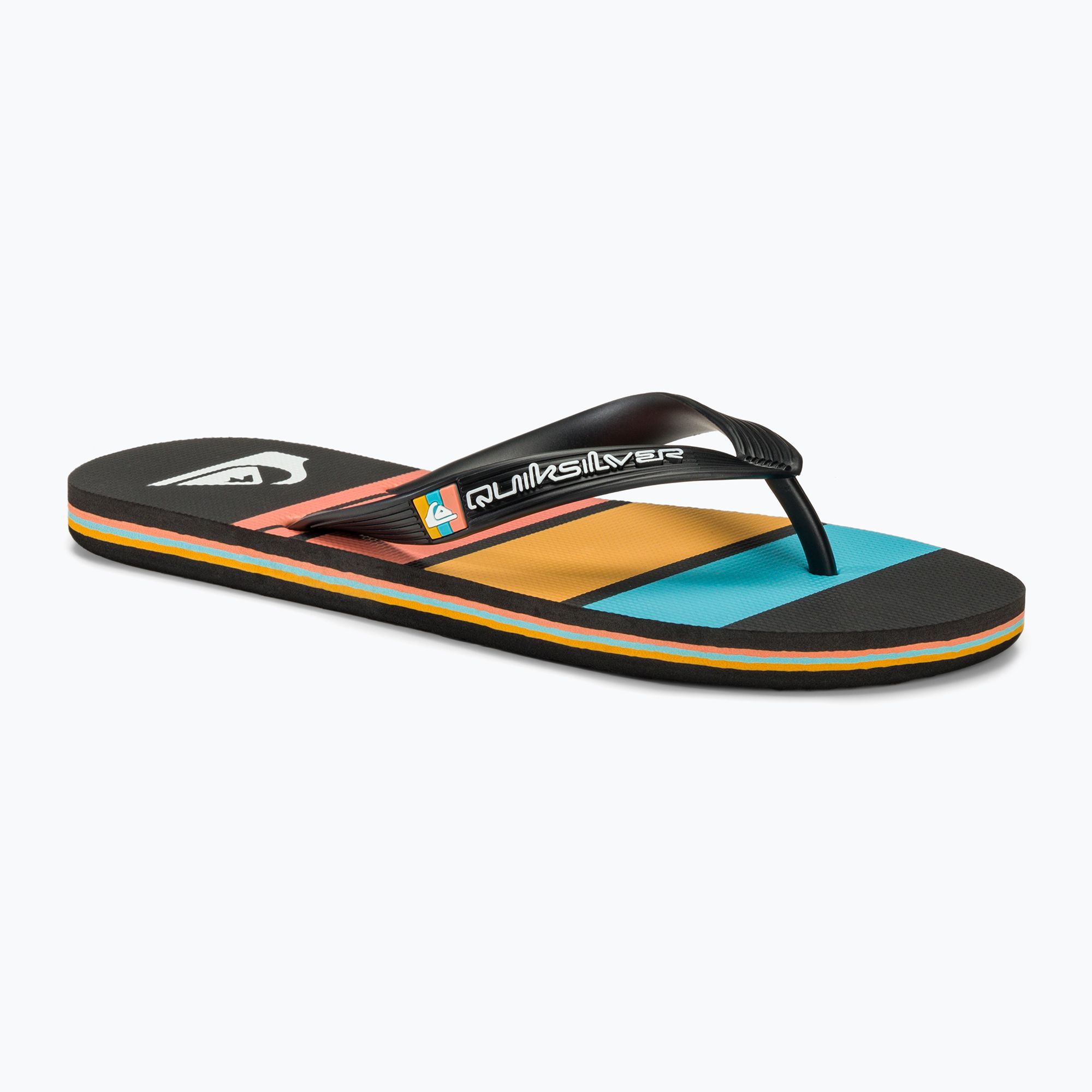 Men's Quiksilver Molokai Stripe flip flops black 1 (41 (8 US))