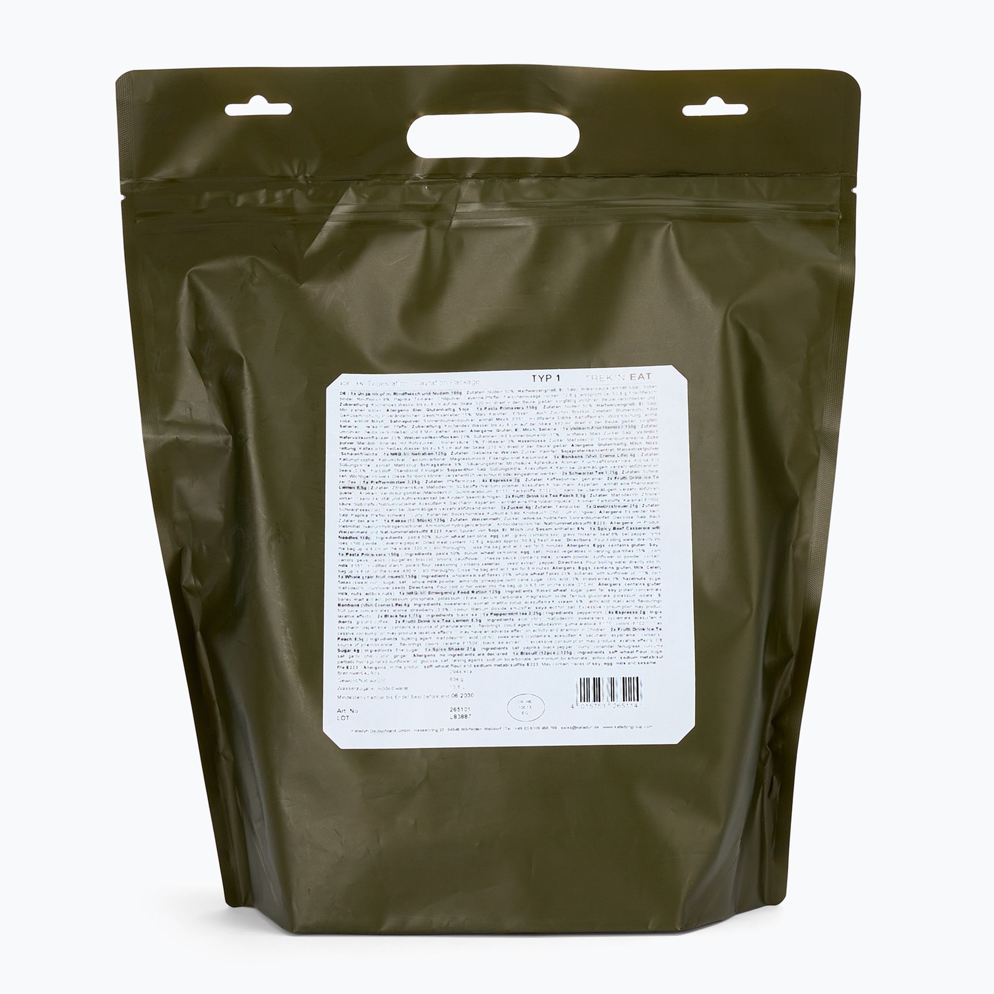 Trek'n Eat Freeze-Dried Food Day Ration Pack Type 1 1100 g (265101 ...