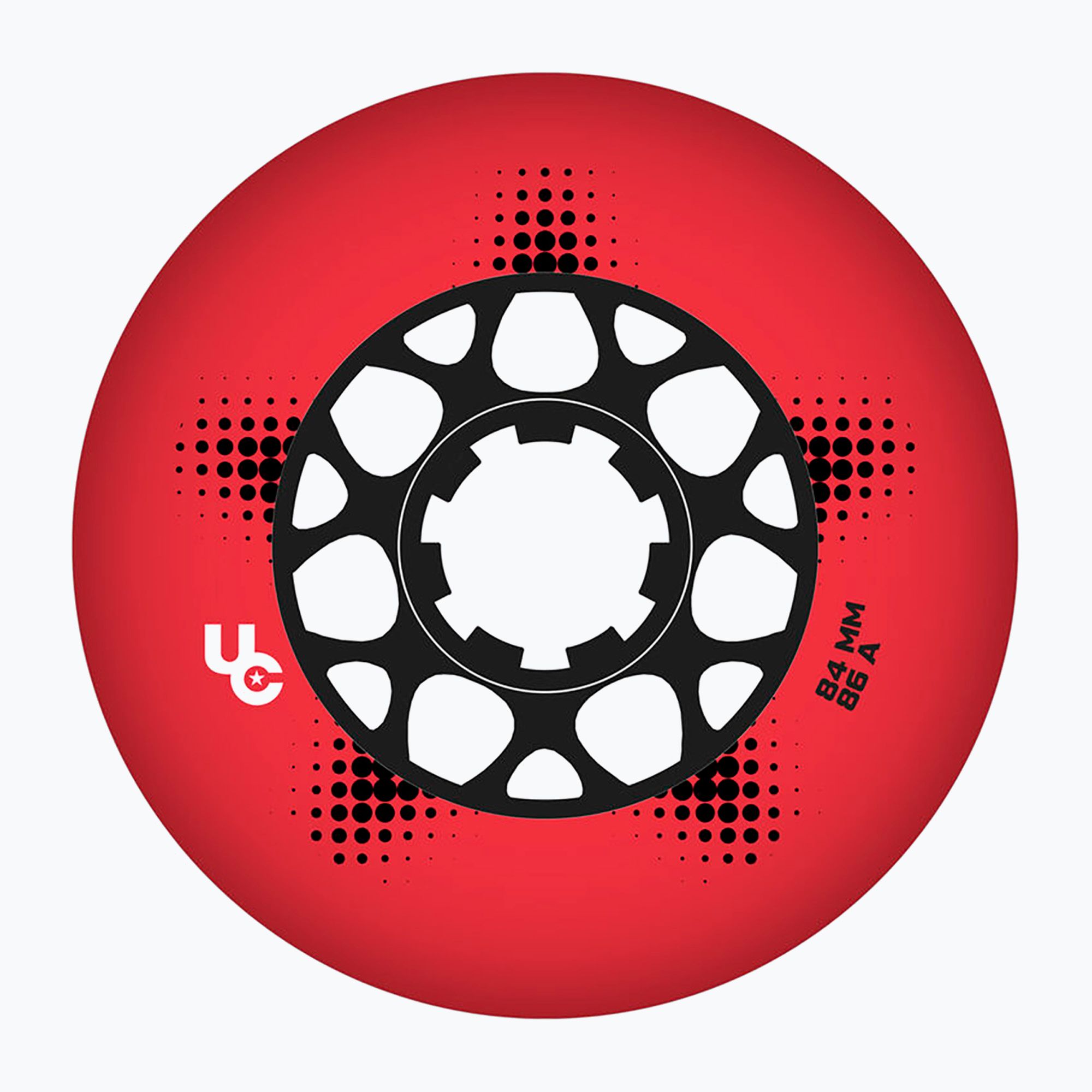 Pro 86a Roller skate wheels UNDERCOVER WHEELS Team Pro 84 mm/86A 4 pcs. red ...