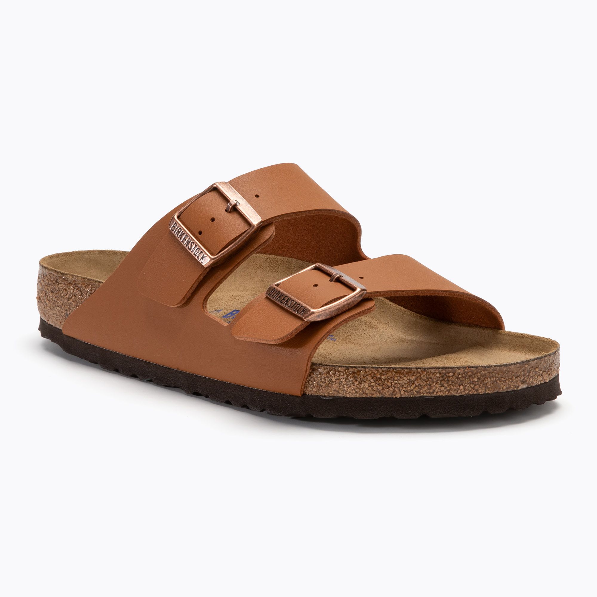 Birkenstock Arizona SFB Ginger Brown Birko Flor Sandals Size 42 EU Soft Footbed Birkenstock: Arizona SFB in Russet Orange - J. Cole Shoes main image 3