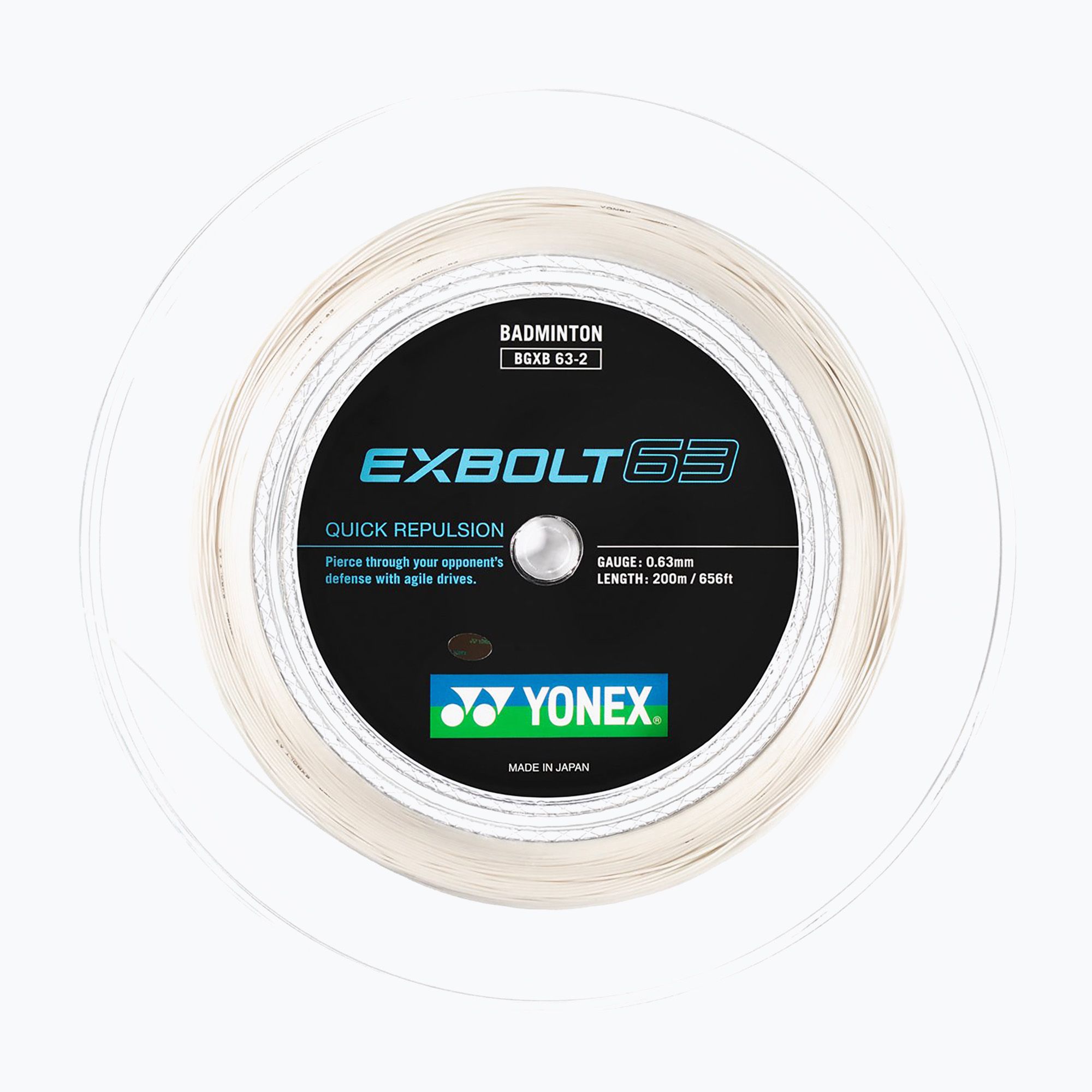 Badminton string YONEX Exbolt 63 Set 10 m white