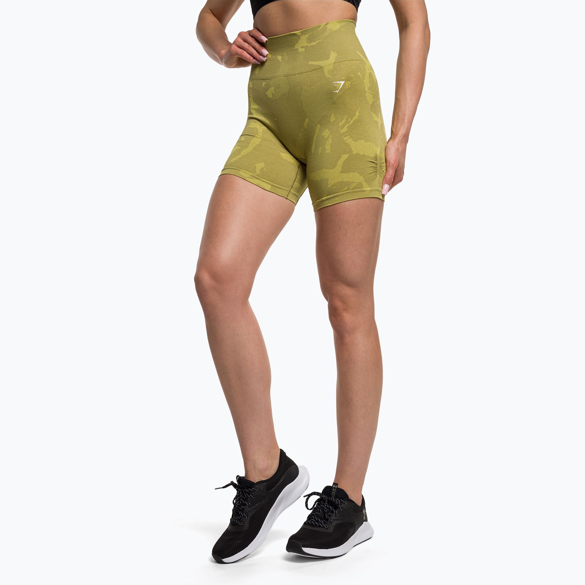 Women's training shorts Gymshark Adapt Camo Savanna Seamless green 